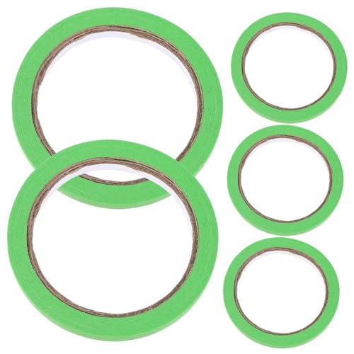 SEWOART 5 Rollen Abdeckband Dekorative Papierbänder Zeichenband Markierungsband Abdeckbänder Aus Papier Beschriftungsband Farbige Abdeckbänder Malerband Etiketten Diy Klebeband Green Sport von SEWOART