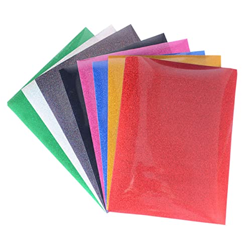 SEWOART 5 Stück Transferfolie DIY Wärmeübertragungsfolie Tuch Wärmeübertragung Schöne Glitzerfolie Vinyl Für Hemden Folie Wärmeübertragung Pu Wärmeübertragung von SEWOART