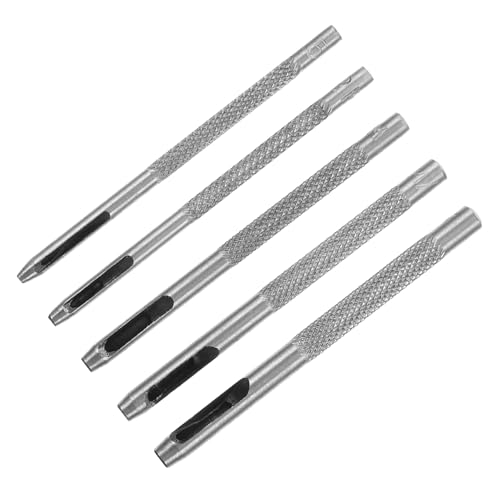 SEWOART 5 Teiliges Lederlocher Set Lochstanzer Für Gürtel Handgefertigte Lederarbeiten Inklusive Zubehör Für Präzise öcher Und Ösen Ideal Für DIY Projekte von SEWOART