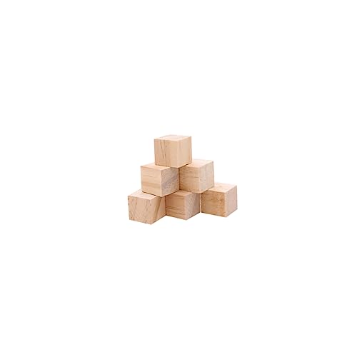 SEWOART 50 Stück Quadratische Holzblöcke Leere Blöcke Würfel DIY Würfel DIY Projekte Quadratischer Kleiner Block DIY Bastelwürfel Puzzle Herstellungsblöcke Bastelblöcke Kleine von SEWOART