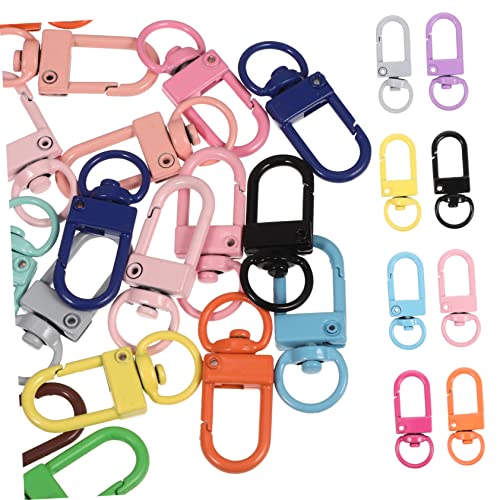 SEWOART 50 Stück Schnalle mit 8 Zeichen Schlüsselringe langlebiger Verschluss carabiner hook Schlüsselbund Karabinerverschlüsse Schlüsselanhänger dekorative Karabiner-Drehverschlüsse von SEWOART