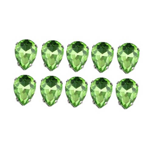 SEWOART 50 Stück Träne für Kleidungsstück schmucksteine the gems Kristallzubehör glasperlen Nähkralle Strass gemischte Formen Tropfen Strass Kristallklaue Strasssteine ​​aus Glas Green von SEWOART