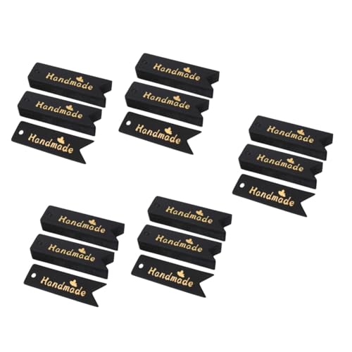 SEWOART 500 Stk Handgemachtes Hangtag Herstellung Benutzerdefinierte Etiketten Aufkleber Mit Weihnachtsmarken Goldene Quaste Anzeige Dekorationen Lesezeichen Spender Punkt Papier Black von SEWOART