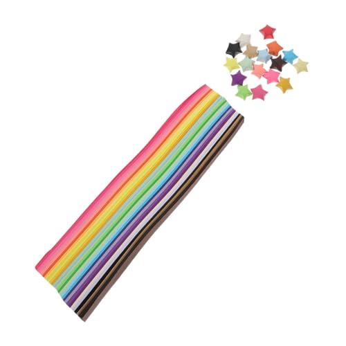 SEWOART 540 Stk Wunschflasche Origami Papierstreifen Für Sterne Sternfaltpapier Basteldekoration Aus Papier Glitzerndes Origami-papier Sternenpapier Stern Aus Papier Colorful von SEWOART