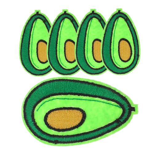 SEWOART 5st Stickaufkleber Süßes Applikationsabzeichen Gestickte Applikationen Hut-appliance-patch Jacken-shirt-diy-aufkleber Flicken Aufnähen Cartoon-applikationen Twill-stoff Green von SEWOART