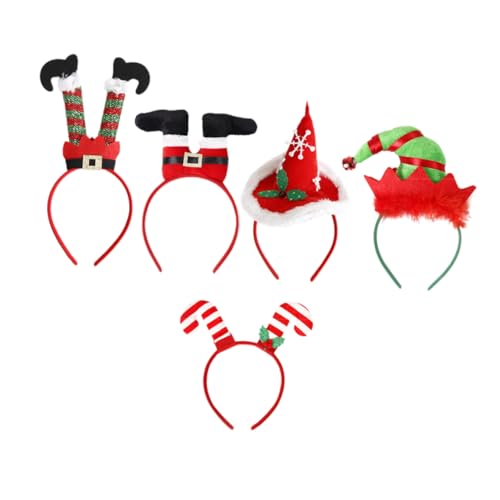 SEWOART 5st Weihnachtsaccessoires Weihnachtsmütze Für Weihnachtsgeweih Stirnband Weihnachtliche Stirnbänder Weihnachtslicht-stirnband Weihnachts-stirnband Weihnachtshaarbänder Vlies von SEWOART