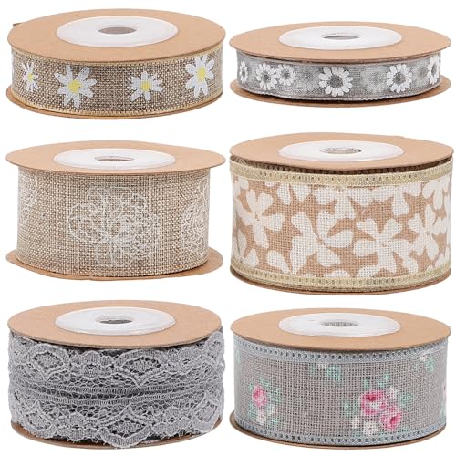 SEWOART 6-Rollen-Box Blumenband Dekoration Bänder favorisieren Schleife Streamer seidenband ribbon party decoration Geschenkbandhandwerk geschebke Bogenband Band für Polyester von SEWOART