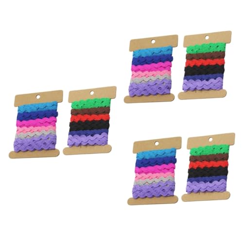 SEWOART 6 Rollen s-Form bunte Spitze Anhänger Spitzendeckchen für Tische Spitzenbesatz mit Beltane- Quaste Stoffe outfits babykleidung Zubehör für Spitzenbänder Band Stoff Spitze von SEWOART