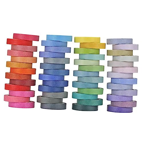 SEWOART 60 Rollen Einfarbiges Klebeband Geschenkanhänger Aufkleber Rotes Washi-tape Rosa Aufkleber Wickelbänder Klebebänder Geschenkbänder Grüne Aufkleber Farbiges Band Japanisches Papier von SEWOART