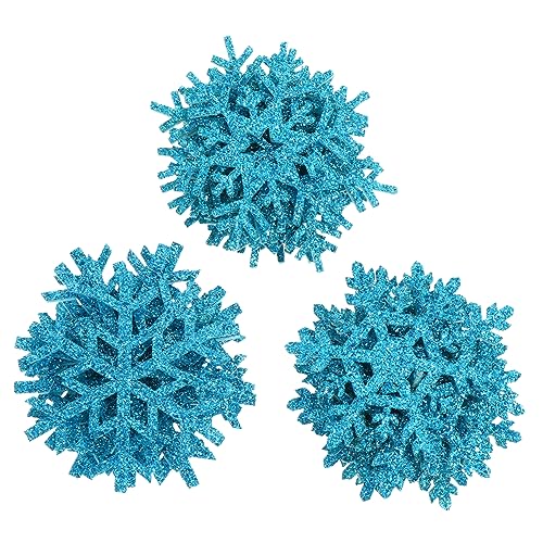 SEWOART 60 Stk Schneeflocken-aufkleber Schneeflocken-kleidungspatch Schneeflocken-kleiderflicken Winterliche Pinnwanddekorationen Nähapplikationen Für Weihnachten Patch Aufnähen Blue Stoff von SEWOART