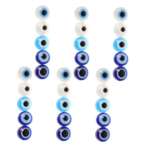 SEWOART 60St Türkischer Augenschmuck perlen set schmuckherstellung zubehör Evil Eye Perlen Charm Perlen handgefertigte Schmuckperlen Perle des bösen Blicks Böses Auge Glasperle Acryl von SEWOART