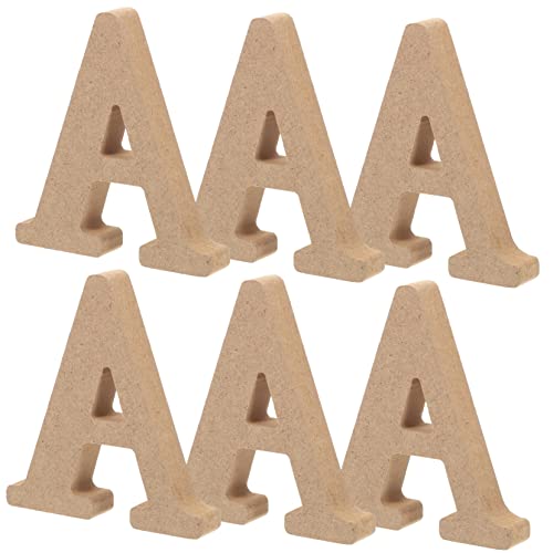 SEWOART 6st Buchstabenverzierungen Buchstabe Zeichen Hochzeit Leere Unvollendete Buchstaben Bausteine ​​aus Pappe Hausdekorationen Für Zu Hause Buchstaben Des Alphabets Heimdekoration Holz von SEWOART