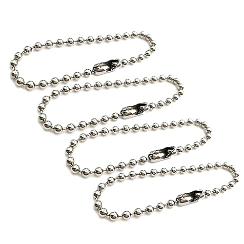 SEWOART Adjustable Edelstahl Ball Chain Schlüsselanhänger Tag Ringe Metallkette ± Ideal Für Bastelprojekte Und Aufhängungen von SEWOART