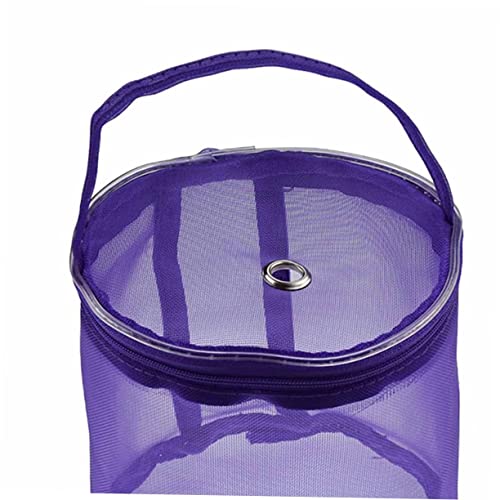 SEWOART Eimer zur Aufbewahrung von Wollgarn Rattantasche Beutelverschließer Taschen aufbewahrungssack storage pockets purse gehäkelte Aufbewahrungstasche Aufbewahrung von Häkelgarn Violett von SEWOART