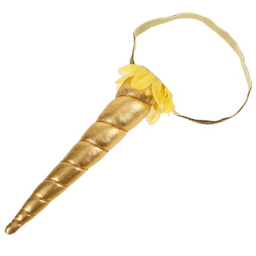 SEWOART Einhorn-stirnband Einhorn-ohr-stirnband Tierhaarreifen Einhorn Stirnband Tierisches Haarband Einhorn-kopfschmuck Lustiges Stirnband Einhorn-kopfbedeckung Haarschmuck Plastik Golden von SEWOART