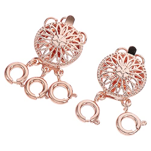 SEWOART Halsketten Schichtungsverschlüsse Halsketten Verschlüsse Schmuck Konverter Für Mehrlagige Halsketten Rosé Ring Design Perfektes Zubehör Für DIY von SEWOART