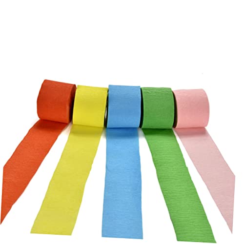 SEWOART Packung Mit 6 Rollen Krepp-Papier Streamer aus Krepppapier Kreppband Hintergrund aus Krepppapier Kreppluftschlangen party sachen partydekorationen Party-Streamer Streamer-Papier von SEWOART