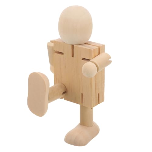 SEWOART Transformierender Roboter Steckpuppen Unvollendet Spielzeugroboter Roboter Roboterfigur Marionette Roboter Für Erwachsene DIY Puppenmenschen Leerer Roboter Hölzern von SEWOART