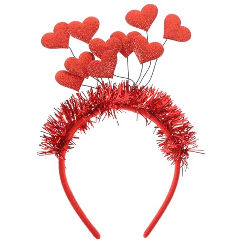 SEWOART Valentinstag Haarschmuck Herz-haarschmuck Sonnenbrille Stirnband Party-haarreifen Party-haarschmuck Weibliche Parteikopfdekoration Valentinstag Stirnband Haarband Filzstoff Rot von SEWOART