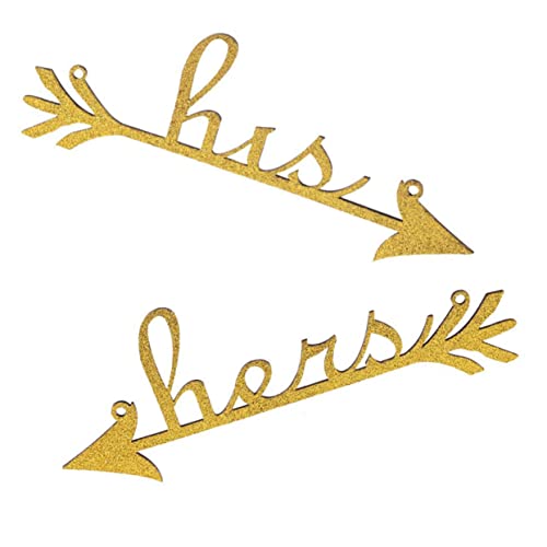 SEWOART Wohnkultur Goldschild für Sie und Ihn für den Hochzeitstisch stühle Hochzeitsdekoration wedding Esstisch Golddekor Stuhl Zeichen Obst Wandbehang Wandschmuck das Banner Braut von SEWOART