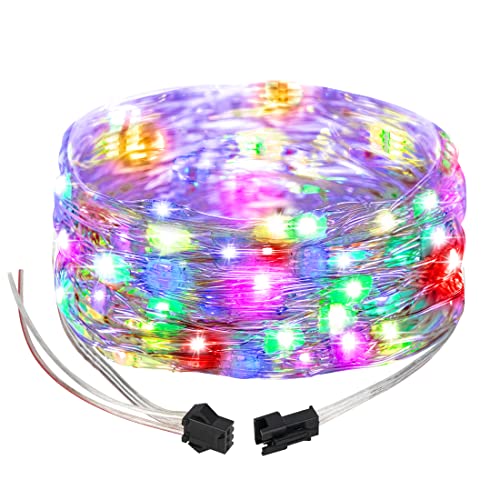 SEZO Traumfarbe LED Lichterkette Weihnacht RGB+IC 16.4Ft/5M 50LEDs Adressable LED Lichterkette für Halloween Weihnachtsbaum Hochzeit Festival Party Innendekoration 5V (Kupferdraht) von SEZO