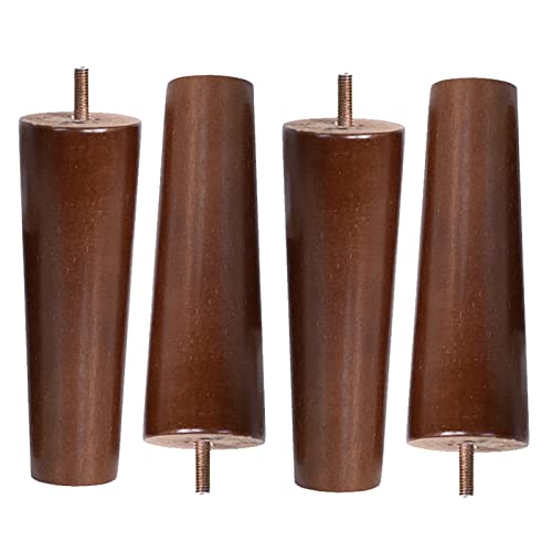 SFNIOKFG 4er-Set Möbelbeine, Moderne Ersatzfüße aus Holz im Mid-Century-Stil, kegelförmige Bettbeine, Sofabeine, Fernsehschrankfüße, Couchtischbeine, Kommodenbeine, mit M8-Schrauben und rut SFNIOKFG 4er-Set Möbelbeine, Moderne Ersatzfüße aus Holz im Mid-Century-Stil, kegelförmige Bettbeine, Sofabeine, Fernsehschrankfüße, Couchtischbeine, Kommodenbeine, mit M8-Schrauben und rut von SFNIOKFG