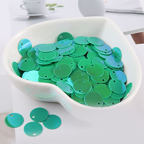 Die Pailletten， 100 g bunte Pailletten, rund, Nähen, Hochzeitskleid, Zubehör, Tasche, Kleidung, Pailletten, Dekoration, DIY-Nähmaterial(Deep Green) von SFQEVHRZ