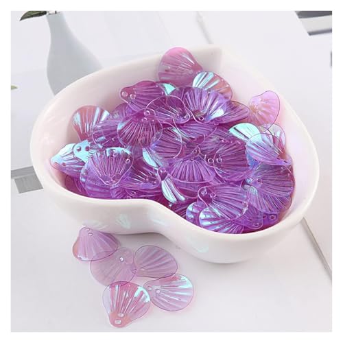 Die Pailletten， 240PCS Pailletten Nette Shell Form Transparent Bunte Nähen Hochzeit Kleid Zubehör Pailletten Dekoration DIY Material(Purple) von SFQEVHRZ