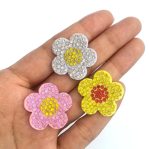 Die Pailletten， 30 Stück Blumen, bunte, aufklebbare, applizierte Kleidungsflicken for Kleidung, Pailletten-Strass-Flicken, Verzierungen(30pcs Mixed) von SFQEVHRZ