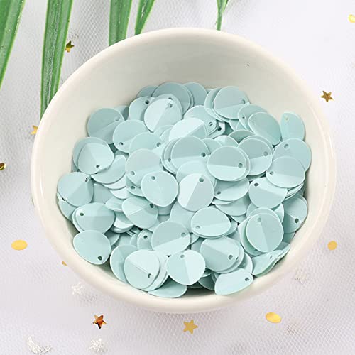 Die Pailletten， 320PCS DIY Lose Pailletten Falte Bunte Nähen Hochzeit Kleid Zubehör Pailletten Dekoration DIY Material(Solid Light Blue) von SFQEVHRZ