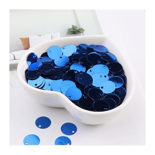 Die Pailletten， 500 g DIY-Pailletten, bunt, rund, Nähen, Hochzeitskleid, Zubehör, Pailletten, Nageldekoration, DIY-Nähmaterial(Deep Blue) von SFQEVHRZ