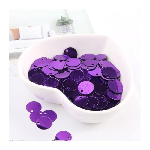 Die Pailletten， 500 g DIY-Pailletten, bunt, rund, Nähen, Hochzeitskleid, Zubehör, Pailletten, Nageldekoration, DIY-Nähmaterial(Deep Purple) von SFQEVHRZ