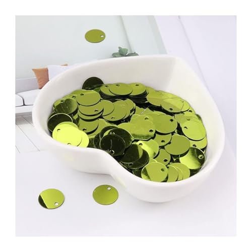 Die Pailletten， 500 g DIY-Pailletten, bunt, rund, Nähen, Hochzeitskleid, Zubehör, Pailletten, Nageldekoration, DIY-Nähmaterial(Light Green) von SFQEVHRZ