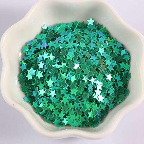 Die Pailletten， Magische Farbe Pentagramm Stern Glanz Pailletten Bunte Konfetti Pailletten Nageldekoration DIY Material Flitter Nailart(Green,0.15in 1300PCS) von SFQEVHRZ