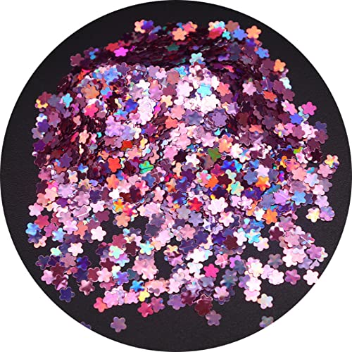 Die Pailletten， Nagel-Pailletten, 3 mm, Pflaumenblüten-Blumen-Nagelkunst, Glitzer-Pailletten, PET, 3D, bunte Scheiben, Pailletten, DIY-Nagelkunst-Dekoration, 40 g(Lb901) von SFQEVHRZ