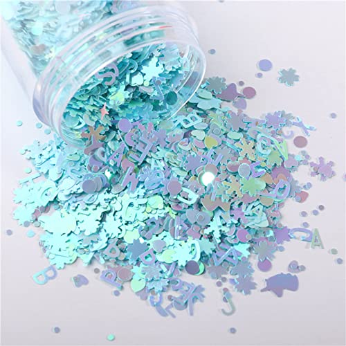 Die Pailletten， Ultra DIY Nagel Pailletten Bunte Glitzer Sterne Laser Material Multi Size Schöne Kleidungsstücke Maniküre Zubehör Kunst Dekor(Blue Ab) von SFQEVHRZ