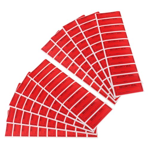 SG Store 100 Stück 25 X 85 mm/1 X 3,35 Zoll Manipulationssichere Sicherheits-Void-Aufkleber Offensichtliche Sicherheitsgarantie-Void-Etiketten mit Barcode Rot von SG Store