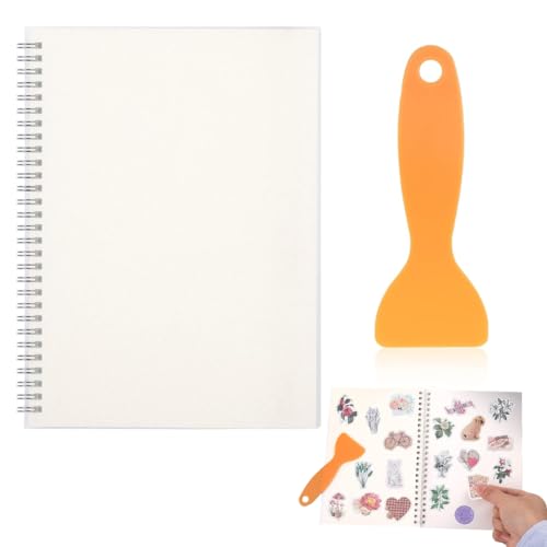 SGERUFZ Sticker Sammelbücher Sticker Sammelalben Wiederverwendbares Stickerbuch Mit Einem Kunststoffspatel Aufkleber Sammlung Zubehör Trennpapier Für Kinder Und Erwachsene Diamant Malerei Aufklebern von SGERUFZ