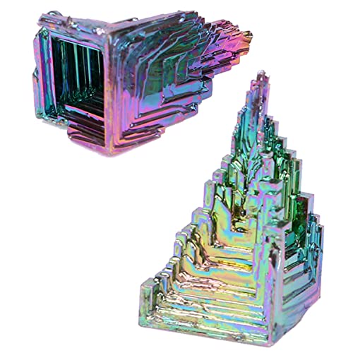 SH-RuiDu 1 Stück Regenbogen-Titan-Bismuth-Exemplar, Mineral-Edelstein, Kristall, Mineralstein für Heimbüro, Dekoration und Meditation von SH-RuiDu