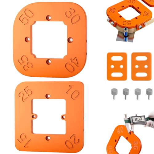 Oberfräsen-Eckradius-Schablone, Aluminiumlegierung, 4-in-1-Bogenwinkel-Positionierungsschablone, runde Eckradius-Schablone R10, R15, R20, R25, R30, R35, R40, R50, Fräser-Schablonen für Holzbearbeitung von SHANGYU