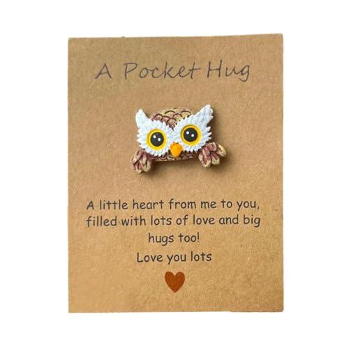 SHANGYU Pocket Hug Animal Token Bulk, Little Pocket Dog Hug Gifts with Positive Cards, Thank Ornaments, Hug Animal with Gift Token You von SHANGYU