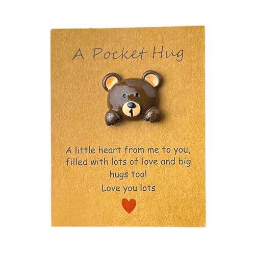 SHANGYU Pocket Hug Animal Token Bulk, Little Pocket Dog Hug Gifts with Positive Cards, Thank You Hug Animal Token Ornaments, Gift with von SHANGYU