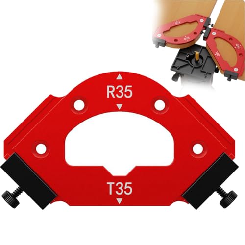 SHANGYU Radius Jig Router Vorlage, 3-in-1 Bogenwinkel-Positionierungsschablone RT30/35/40/50/60, Schnellvorrichtung, 3-in-1 abgeschrägte Innen- und Außenecken, Positionierungsschablone (R35) von SHANGYU