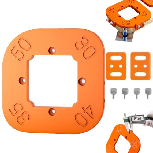 SHANGYU Router Eckradius-Schablone, Aluminiumlegierung, 4-in-1 Bogenwinkel-Positionierungsschablone, runde Eckradius-Schablone R10, R15, R20, R25, R30, R35, R40, R50, Fräserschablonen für von SHANGYU