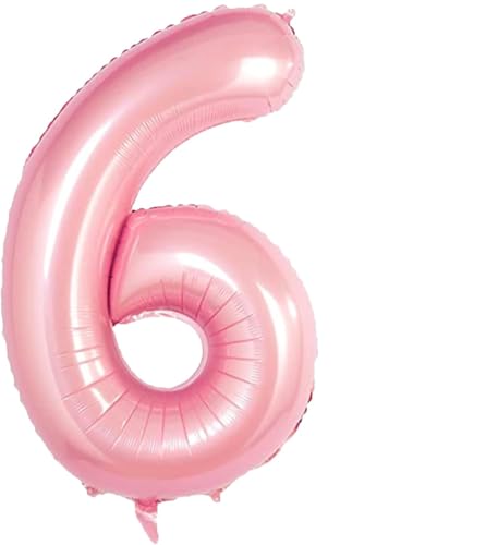 Luftballon 6. geburtstag,geburtstag 6 jahre mädchen,girlande geburtstag mädchen,deko spiralen rosa,geburtstagsdeko pink,luftballons geburtstags party dekorationen mädchen von SHANKAM