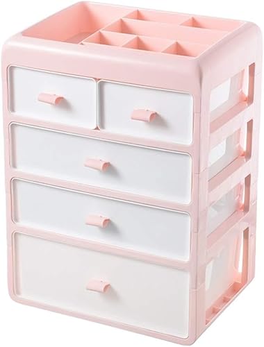 SHANYAYALI Aufbewahrungsschrank, Aufbewahrungsbox, Kleiderschrank, Schublade, Haushalt, Kunststoff, Sortierbox (Rosa, 4 Ebenen) von SHANYAYALI