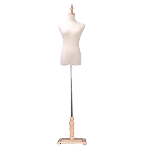 SHANYAYALI Dummy Display Stand Hanger Clothing Store Model Props Female Half Length Wooden Bottom Shot(B,L) von SHANYAYALI