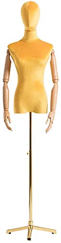 SHANYAYALI Dummy Golden Base Window Display Prop Clothing Store Women Model Solid Wood Arm (E1) von SHANYAYALI