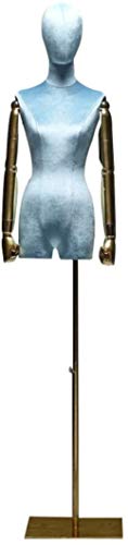 SHANYAYALI Mannequin Body Tailors Dummy Model Planes, Bust Mannequin Metal Arm Lead Mannequins (Blue) von SHANYAYALI