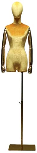 SHANYAYALI Mannequin Body Tailors Dummy Model Planes, Bust Mannequin Metal Arm Lead Mannequins (Yellow) von SHANYAYALI